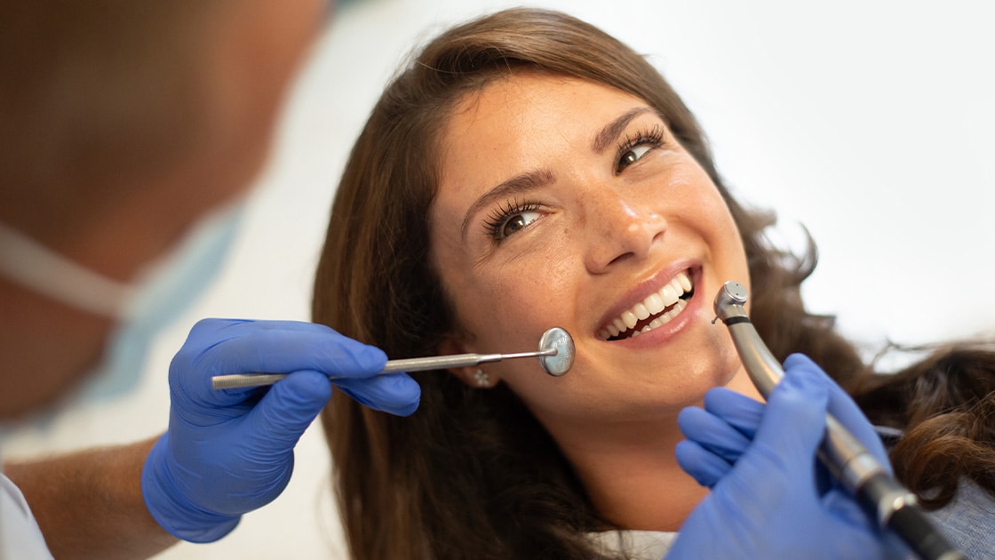 Smiling lady in appt